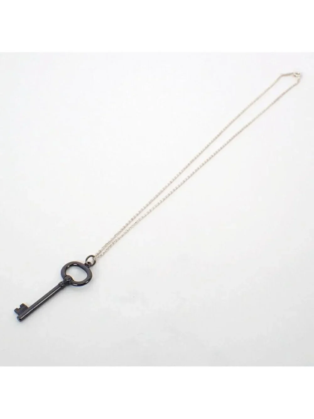 Tiffany & Co 925 Titanium Key Pendant Necklace
